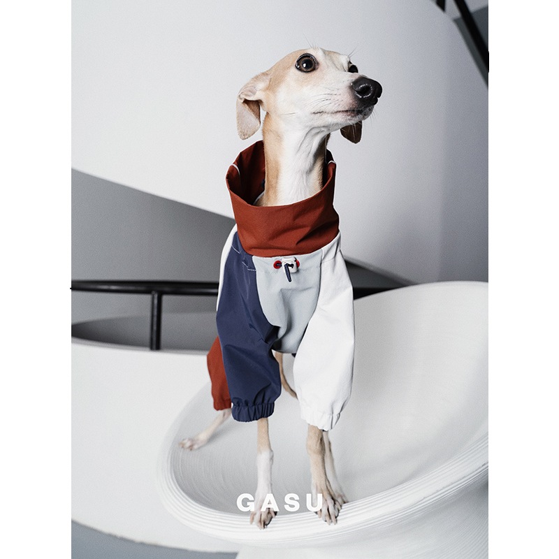 �ں����١۶����ɿ�쥤�󥳡��ȡ�������ɥ֥졼���� - Brick Blue<br>GASU Vautrer / [Brick Blue] Strong Waterproof Detachable 4-Leg Raincoat / Windbreaker Jacket