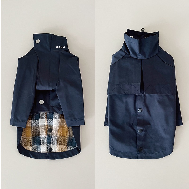 ��С����֥�ȥ��������� - Navy<br>GASU Vari���t��� / [2 Colors] Reversible Waterproof Trench Coat