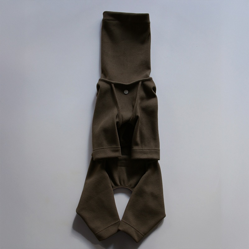 ���ݡ��ƥ��ե꡼�������ץ����� - Mocha Melange<br>Durable Anti-Static Sporty Fleece Jumpsuit