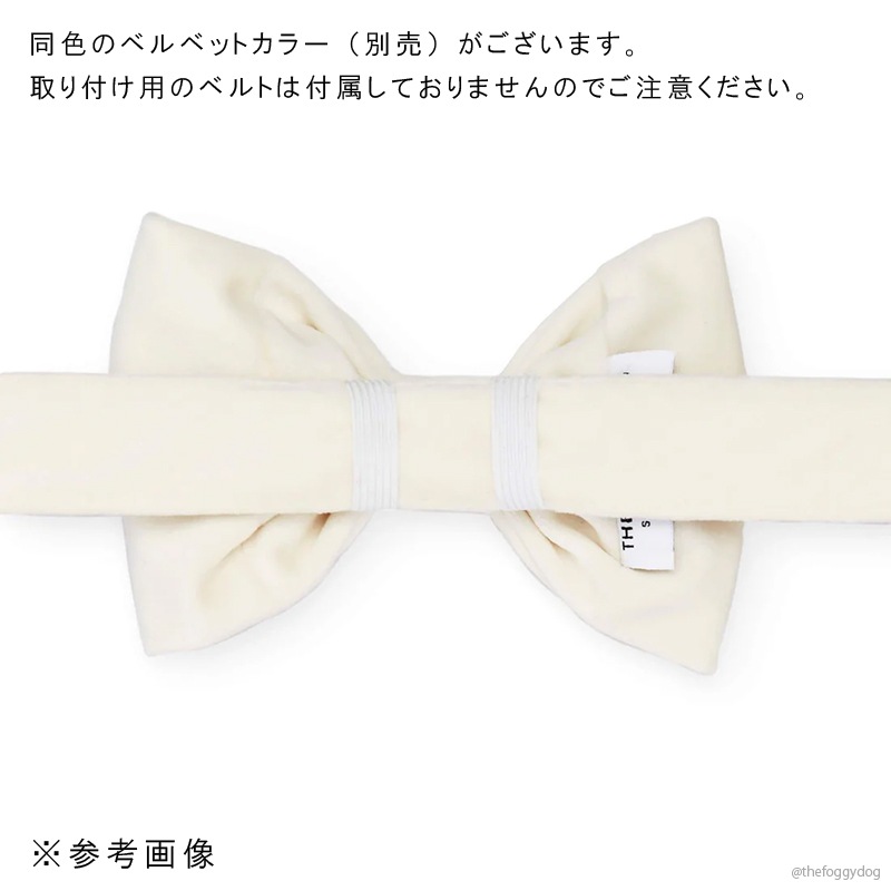Velvet Dog Bow Tie - Ivory