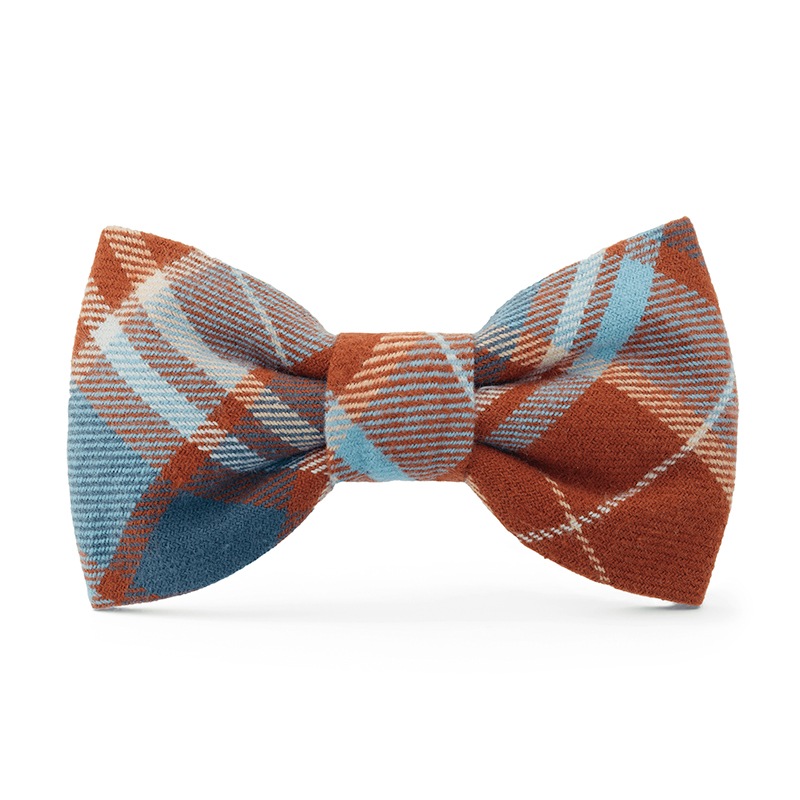 Flannel Dog Bow Tie - Maple Plaid