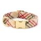 Flannel Dog Collar - Eggnog Plaid
