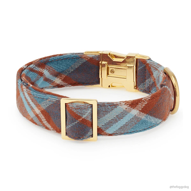 Flannel Dog Collar - Maple Plaid