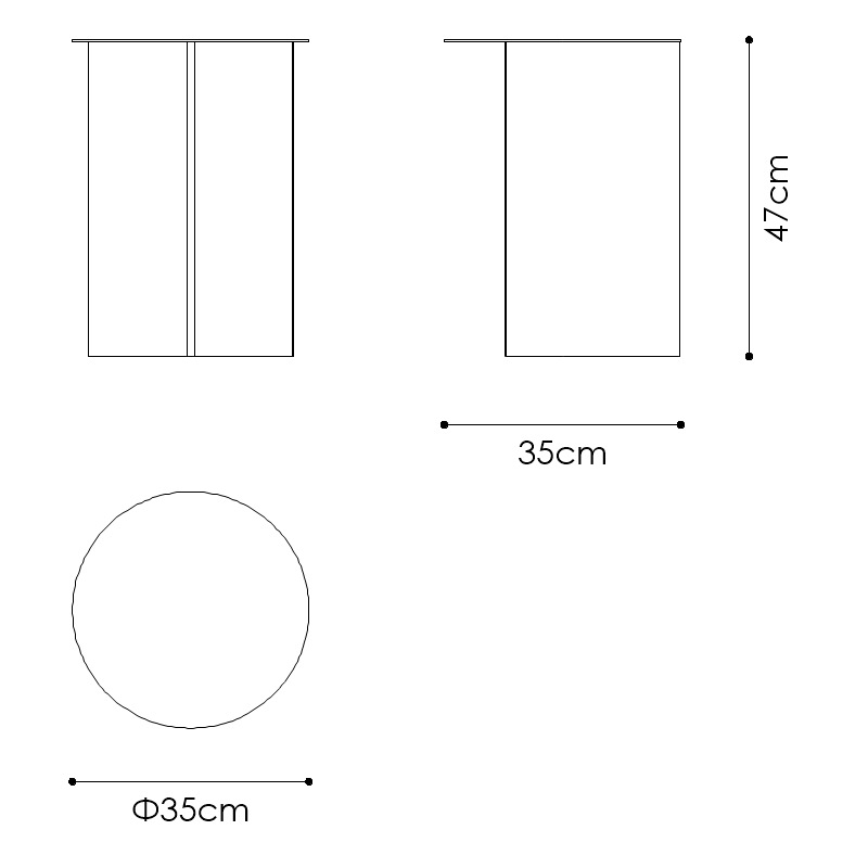 Slit Table Round High