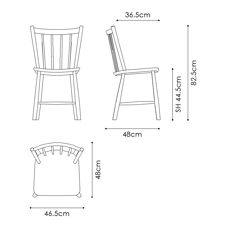 J41 CHAIR -Solid Oak