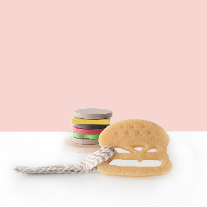 �ɥå���С��ȥ� �ϥ�С�����<br>Dog Rubber Toy Hamburger
