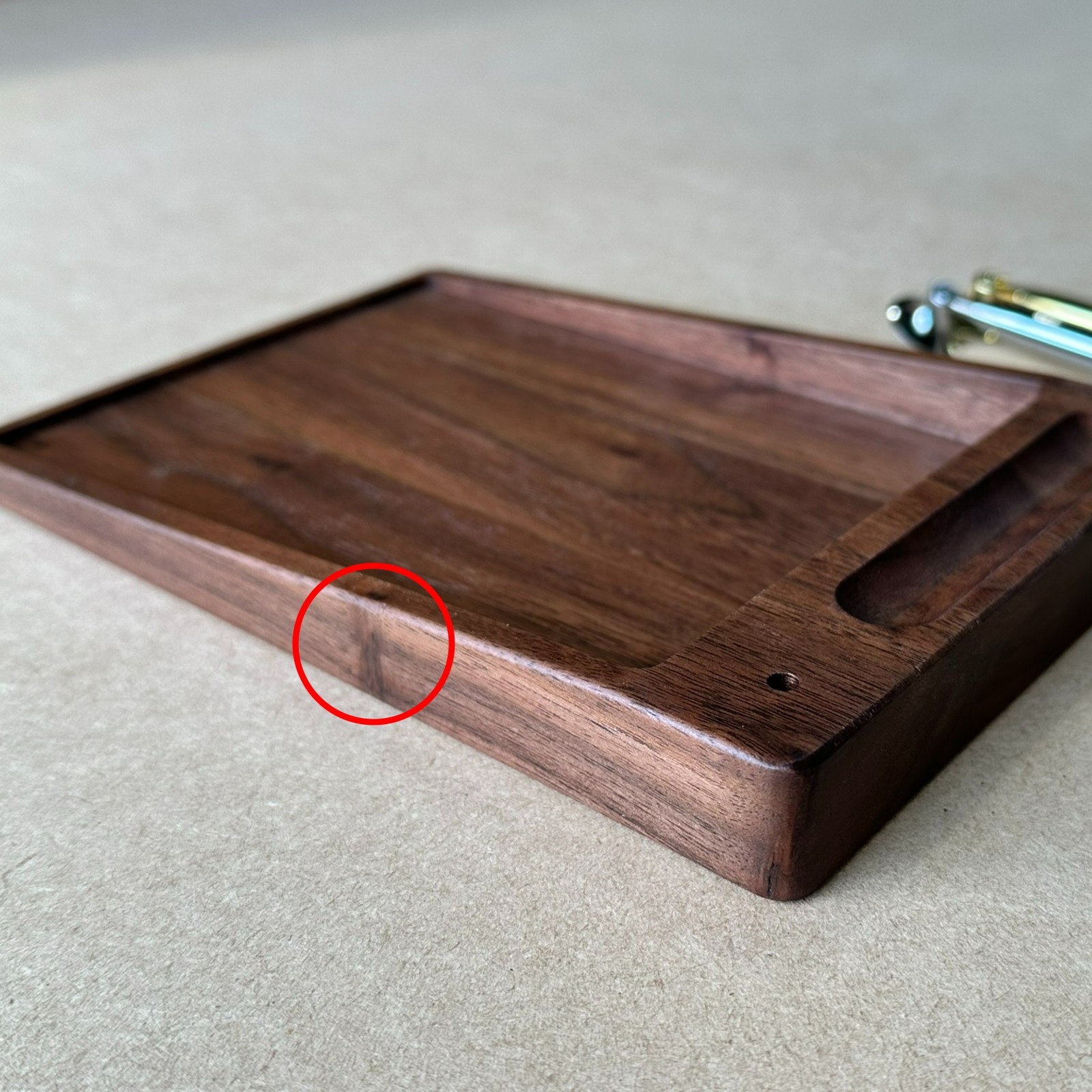 Outlet  Memo Tray　“硯（Suzuri）”  Walnut-012