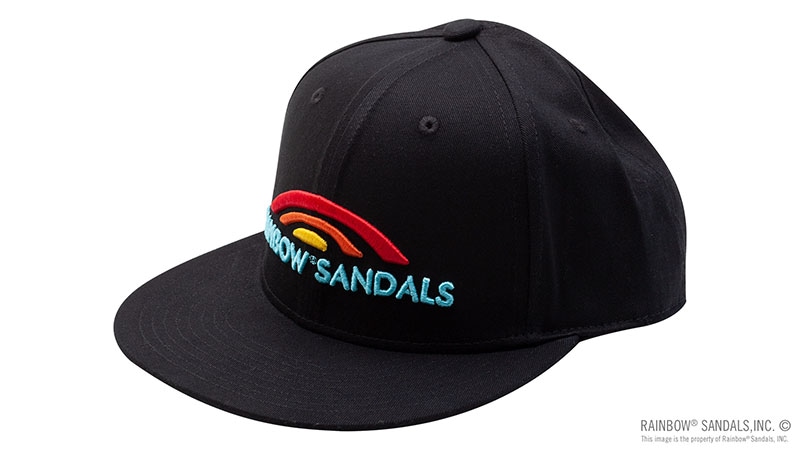 Rainbow&reg; Sandals Black 100% Cotton Snap Back Hat