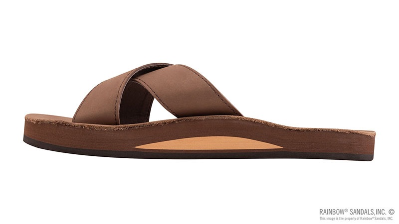 THE XSLIDE - SINGLE LAYER CROSS STRAP FLAT STITCH | RAINBOW