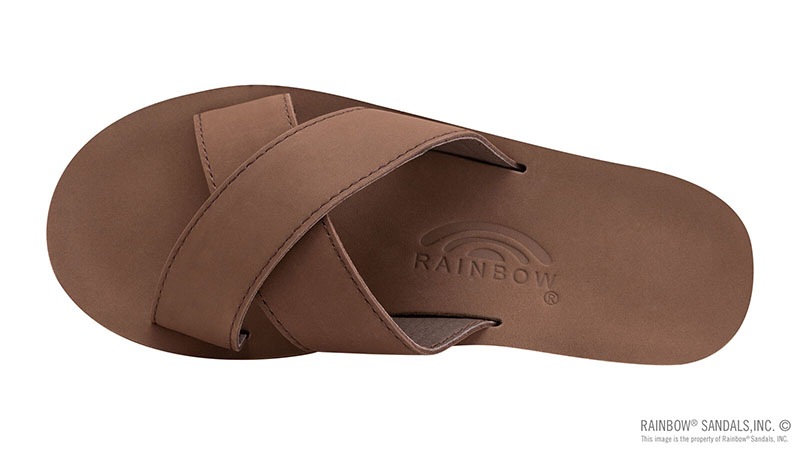 THE XSLIDE - SINGLE LAYER CROSS STRAP FLAT STITCH | RAINBOW