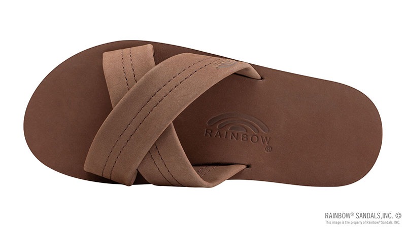 THE XSLIDE - DOUBLE LAYER CROSS STRAP ROLLED STITCH