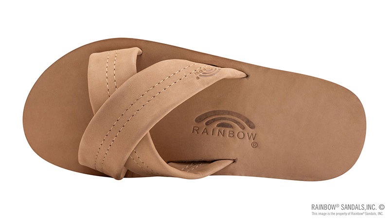 THE XSLIDE - DOUBLE LAYER CROSS STRAP ROLLED STITCH