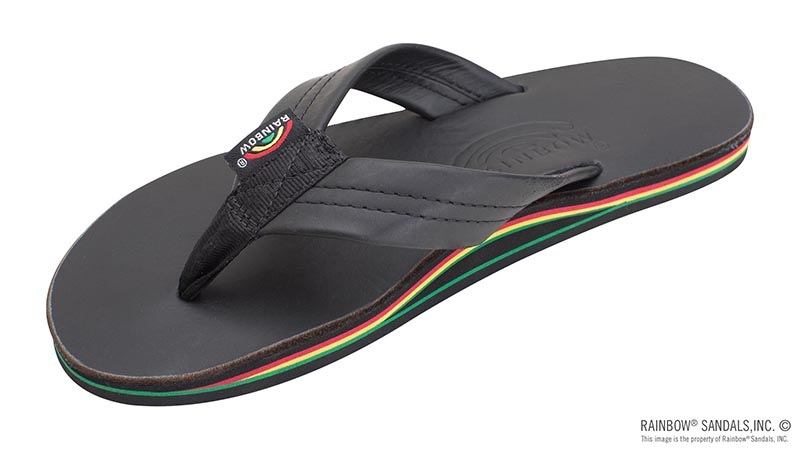 THE RASTAFARIAN - CLASSIC LEATHER RASTA MID SOLE