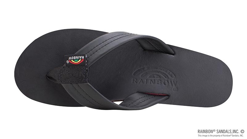 THE RASTAFARIAN - CLASSIC LEATHER RASTA MID SOLE | RAINBOW SANDALS