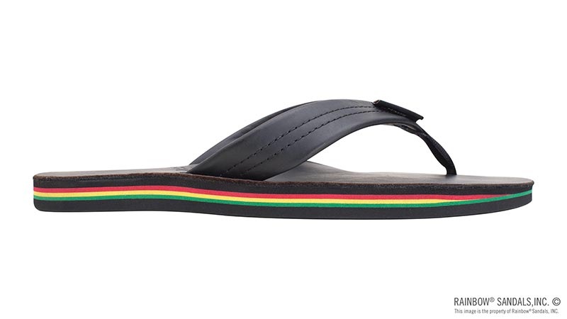 THE RASTAFARIAN - CLASSIC LEATHER RASTA MID SOLE
