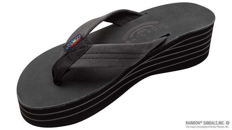 SIX LAYER WEDGE - LEATHER | RAINBOW SANDALS