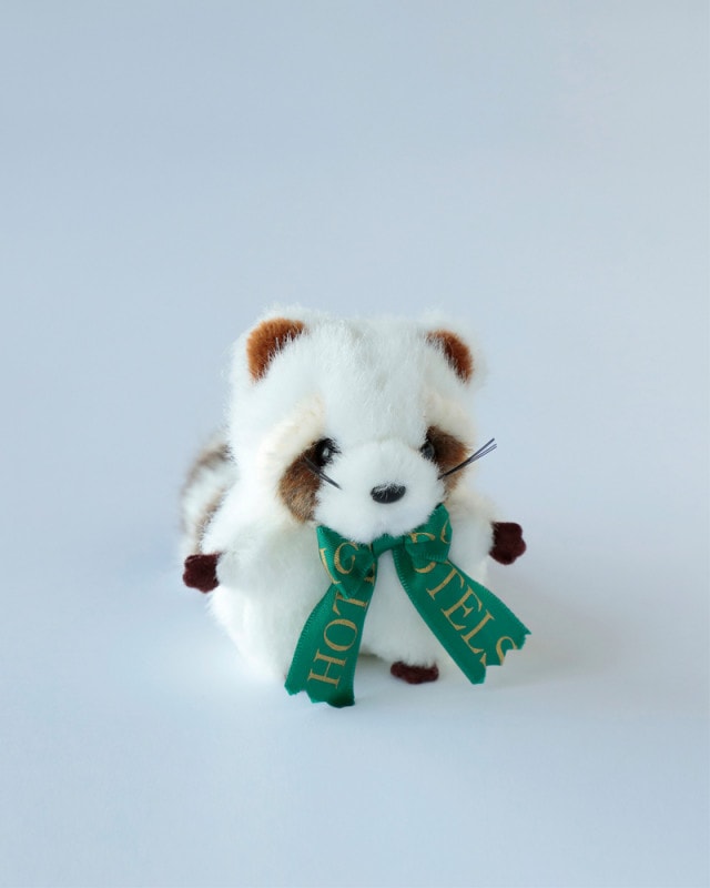 ミニあらいぐまキーホルダー【白】