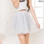 RerCu シンプルなチュールパニエ ボリュームアップ ドレス スカート 発表会 舞台 ダンス 衣装