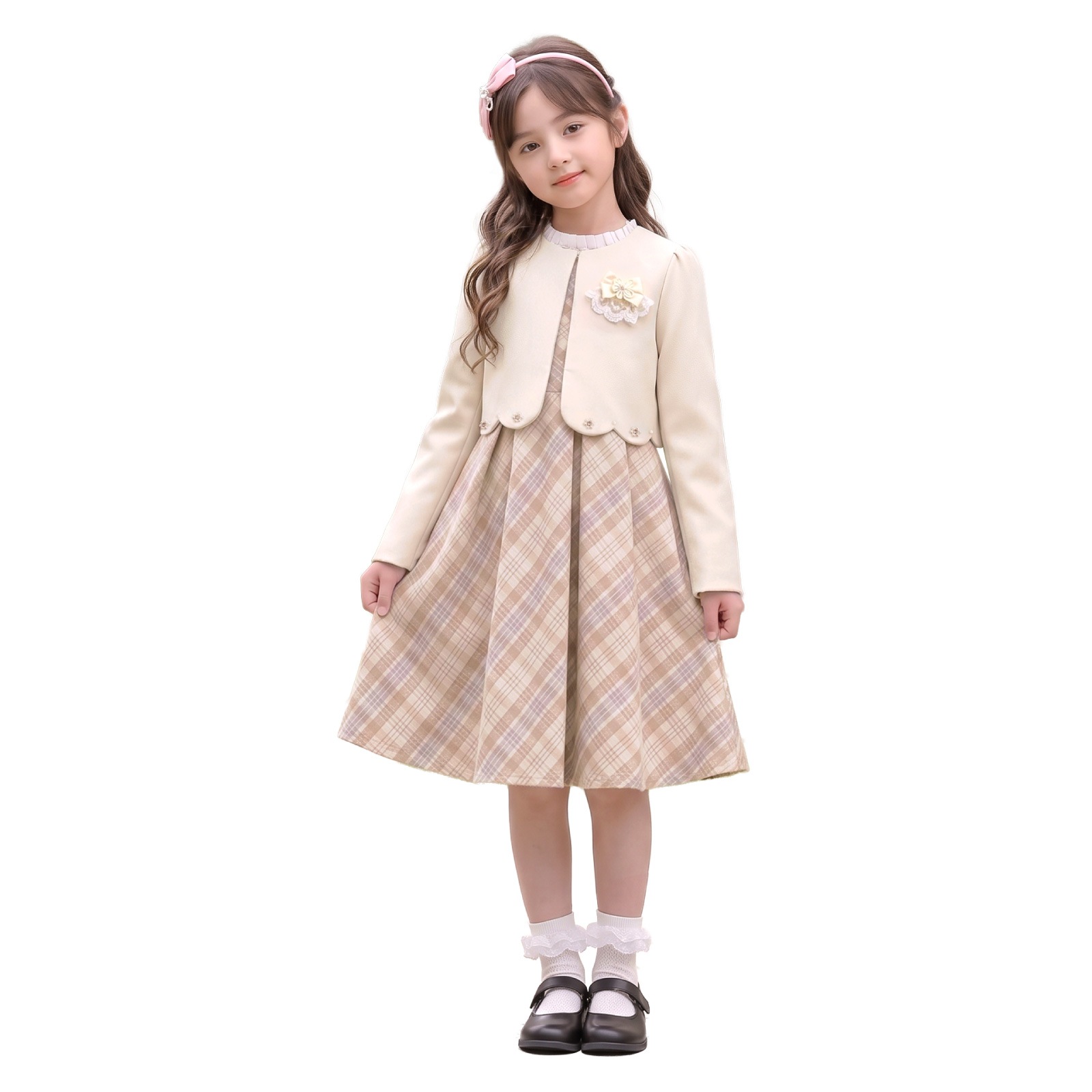 リリーナ 入学式 スーツ 女の子 子供 フォーマル 3点セット ボレロ