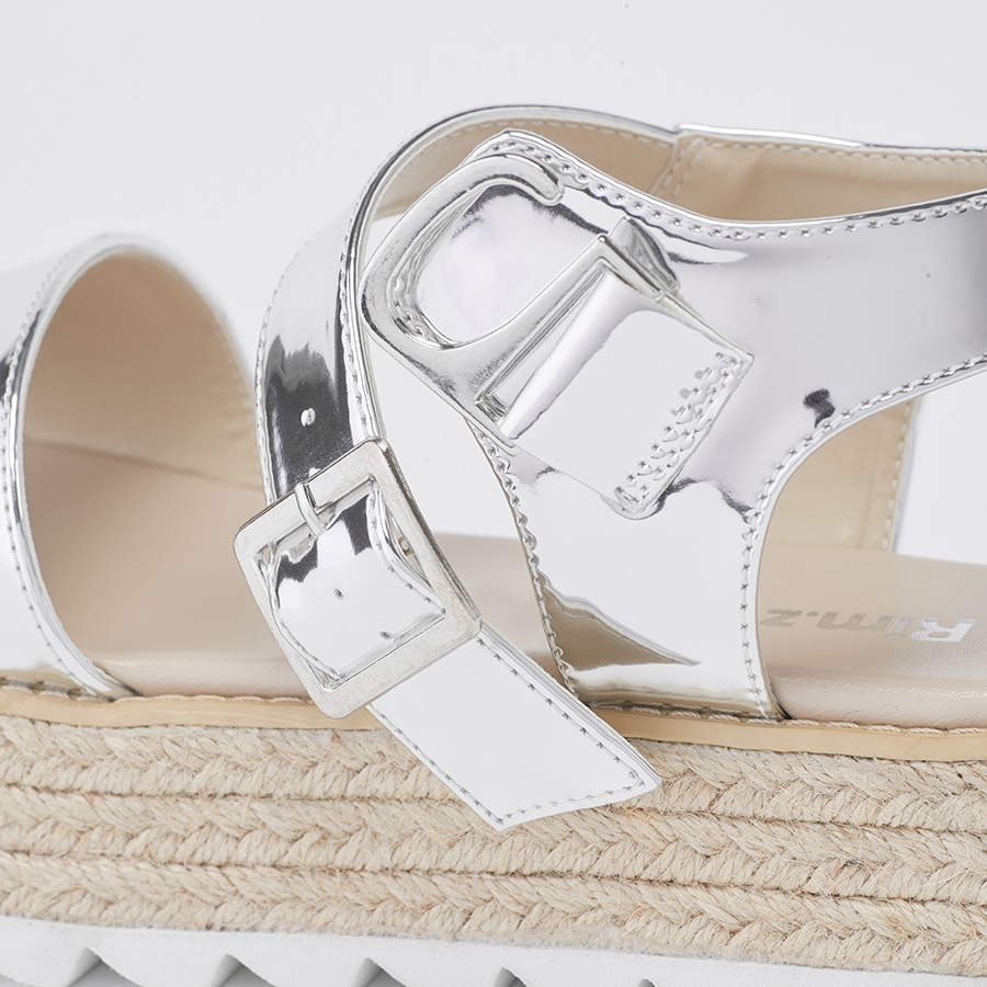 【minelli】ジュートサンダル　Italy製　【38】 ジュートソールサンダル