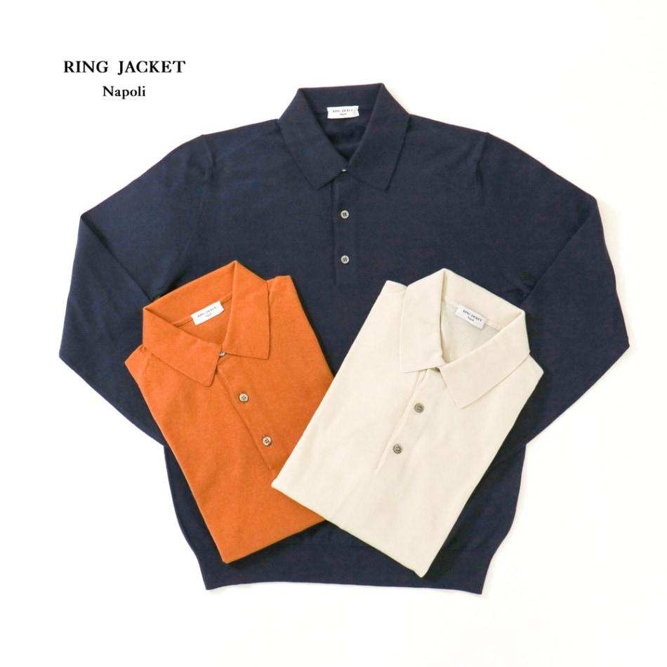 RING JACKET Napoli Mサイズ 長袖ポロシャツ ダークグレー RING JACKET Napoli Mサイズ 長袖ポロシャツ ダークグレー RING