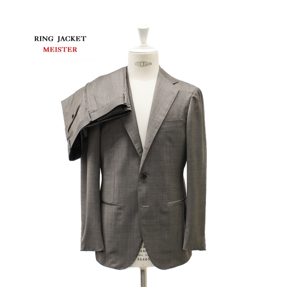 RINGJACKET Meister グレースーツ46 エクストラファインメリノ WINTER SALE】スーパーエクストラファインメリノウール スーツ