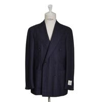 【美品】リングジャケット サマージャケット リネン アンコン パイピング 紺色 美品】リングジャケット サマージャケット リネン アンコン