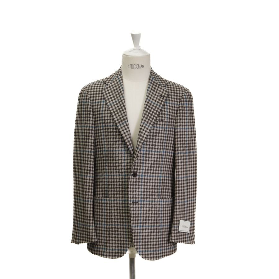 ハウンドトゥース オーバーペン ブラウンジャケット No-300