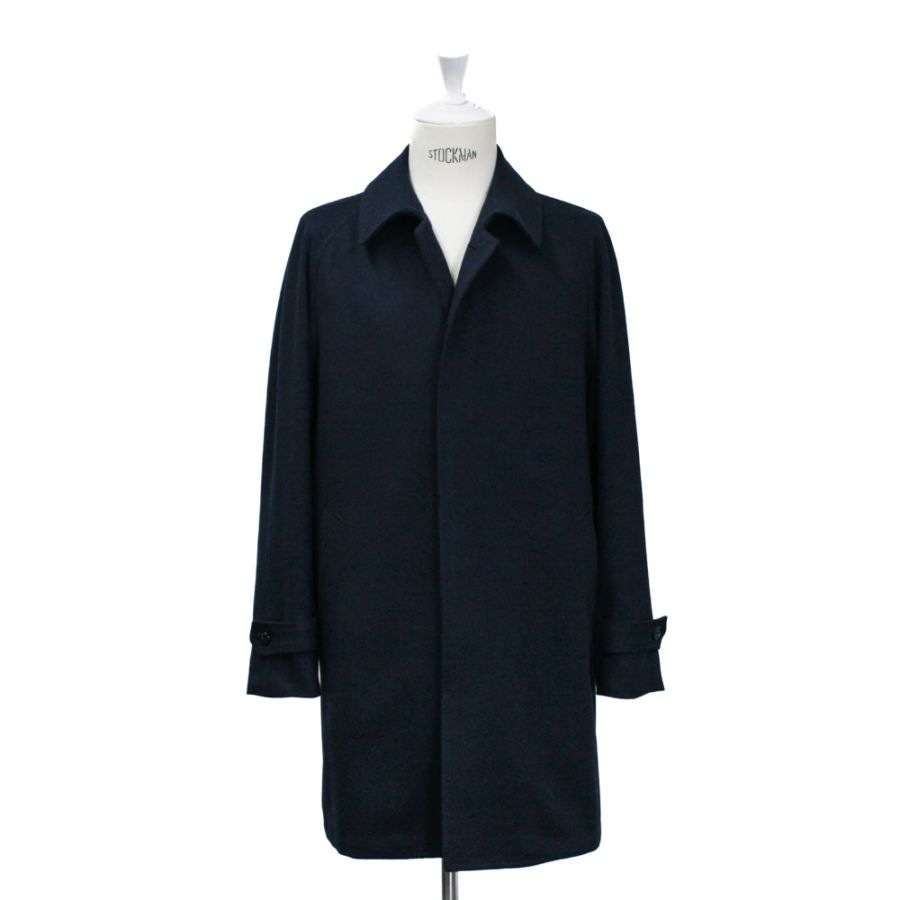 ソロイストシルク混ホースライディングコートダークネイビー美品USED ホースライディング ネイビーコート RJCO/20 | コート/Coat | RING