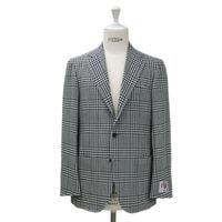 RING JACKET ジャケット グレー　ツイード ウールドネガルツイード フックベント 段返り3釦サックジャケット