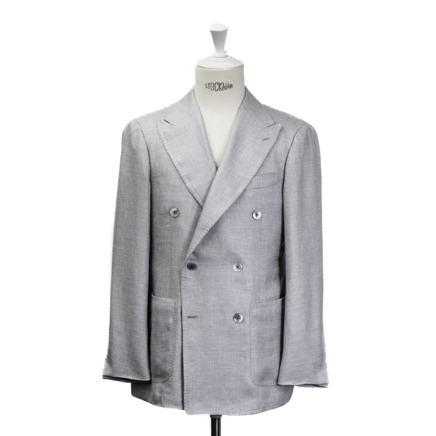 カシミヤ×シルク×リネン ライトグレージャケット No-296 | ジャケット 