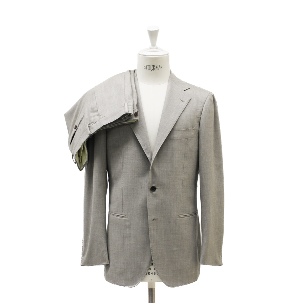 RING JACKET グレー スーツ セット46 サンプル 46サイズ】Model NO-253/S-172 ストレッチカシミヤ