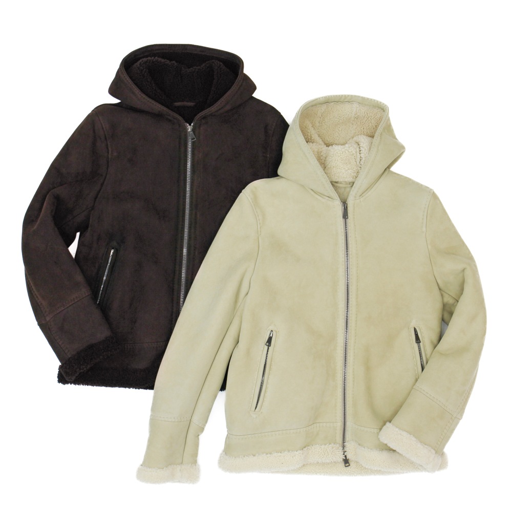 【新品】vegan mouton hooded zip jacket vegan mouton hooded zip jacket | NKNIT
