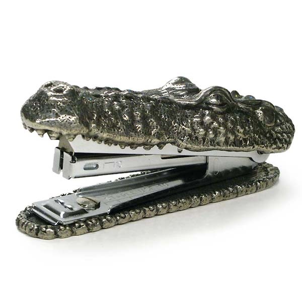 Crocodile Stapler Silver クロコダイル ホッチキス シルバー