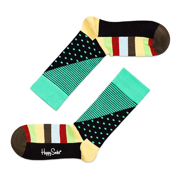 HAPPY SOCKS �ڥϥåԡ����å����� ���&��ǥ��� Dots Stripe 1203