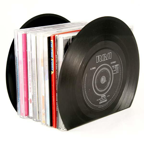 Old Record Vinyl Bookends シングルレコード ブックエンド セット