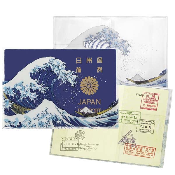 北斎 パスポートケース Aofuji 青富士 神奈川沖浪裏 | □apparel,GOODS