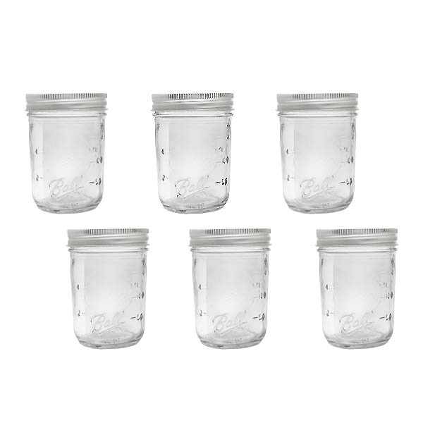 ball �ڥܡ����Mason Jar �ᥤ���󥸥㡼 8oz �쥮��顼�ޥ��� ���饹��¸�� (245ml) 6�ܥ��å�