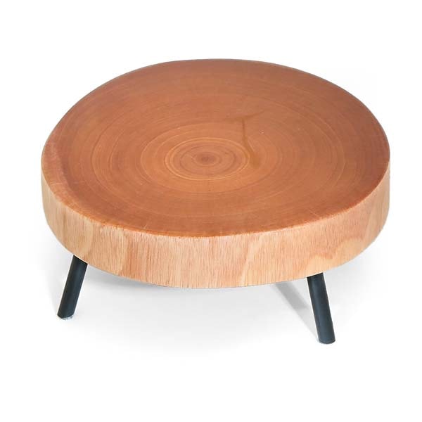 マホガニー スタンド 卓上 木製 ミニ テーブル (直径 約20～30cm