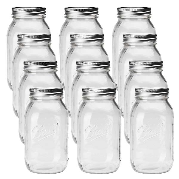 ball ڥܡMason Jar ᥤ󥸥㡼 32oz 쥮顼ޥ 饹¸ (940ml) 12ܥå