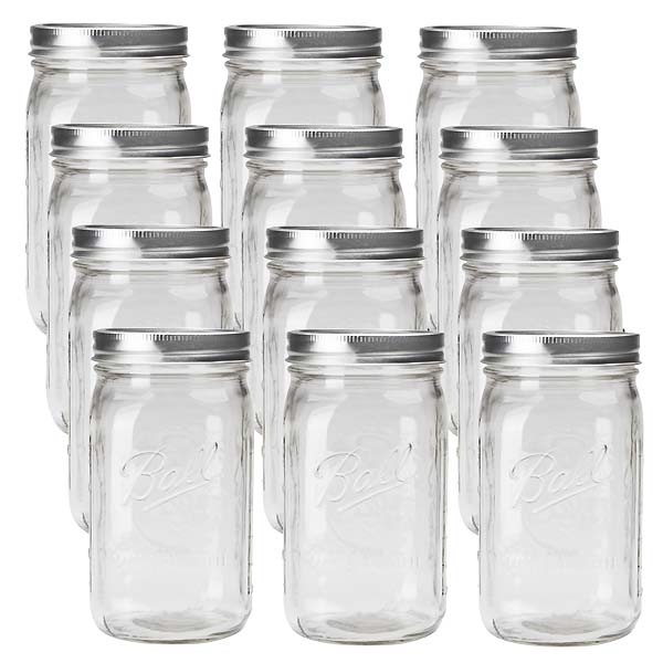 ball ڥܡMason Jar ᥤ󥸥㡼 32oz 磻ɥޥ 饹¸ (940ml)12ܥå