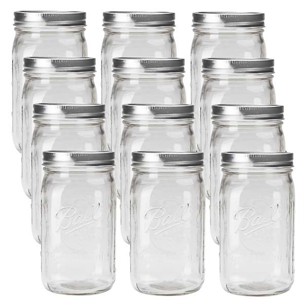 ball ڥܡMason Jar ᥤ󥸥㡼 32oz 磻ɥޥ 饹¸ (940ml)12ܥå