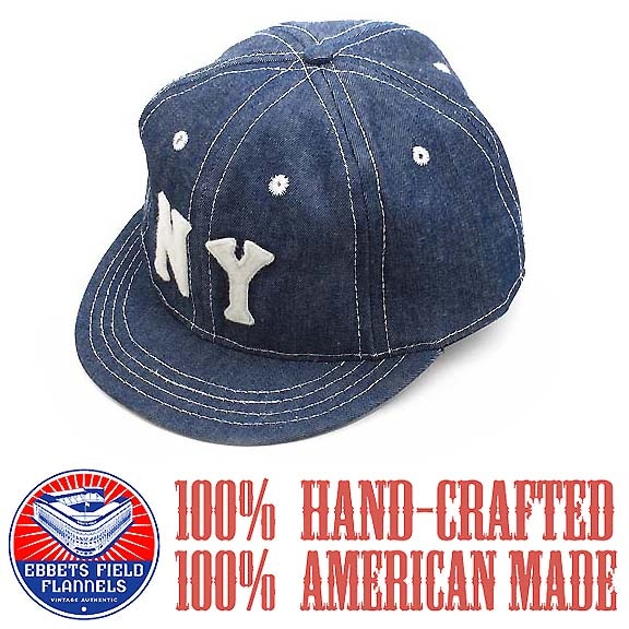 EBBETS FIELD FLANNELS デニム ベースボール キャップ NY