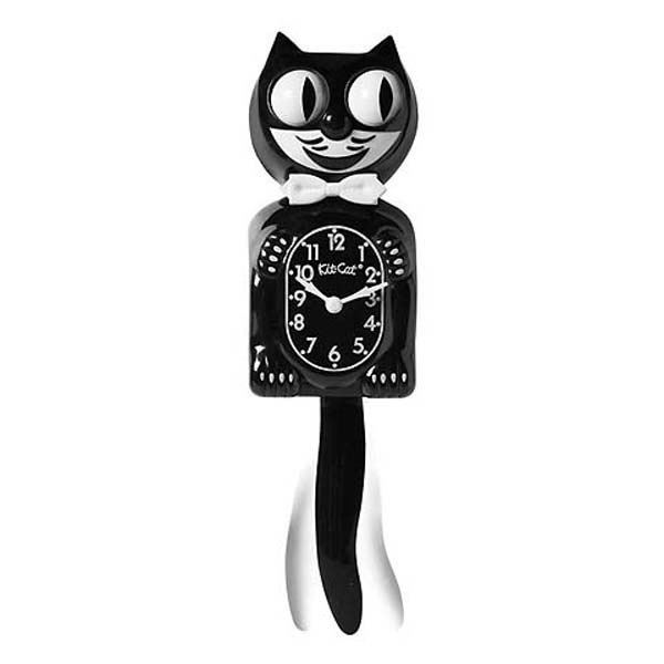 『4年保証』 Kit-cat 振り子時計 黒猫 クロック キャット Klock】キット コレクション