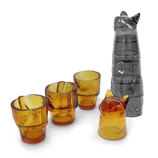 ��DOIY�� ���ƥ� �����å��� ���饹 Kitty Stackable Glass ����å� ���å� 4�����å�