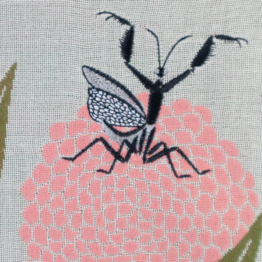 ガーゼハンカチ  ( 花とカメムシ / ゾウムシ / カマキリ )