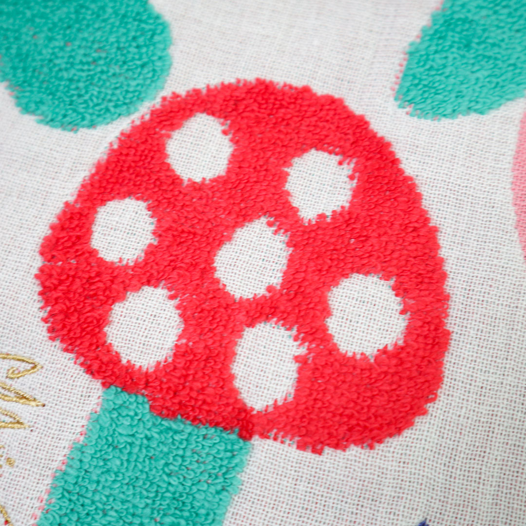 シーラカンス　ハンドメイド　週末価格 ガーゼパイルハンカチ ( ネコ / リス / シーラカンス )