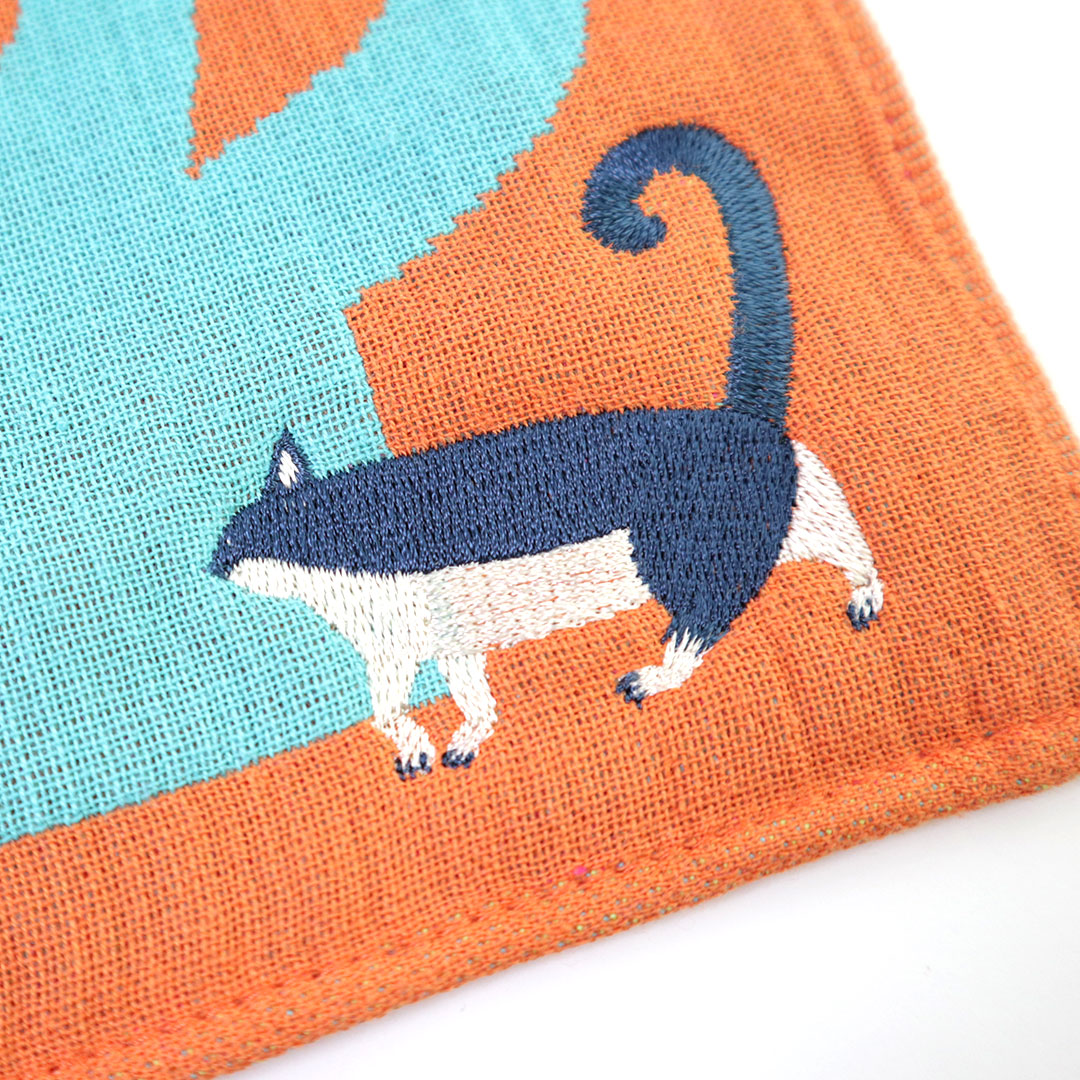 ガーゼパイルハンカチ ( ネコ / リス / シーラカンス )