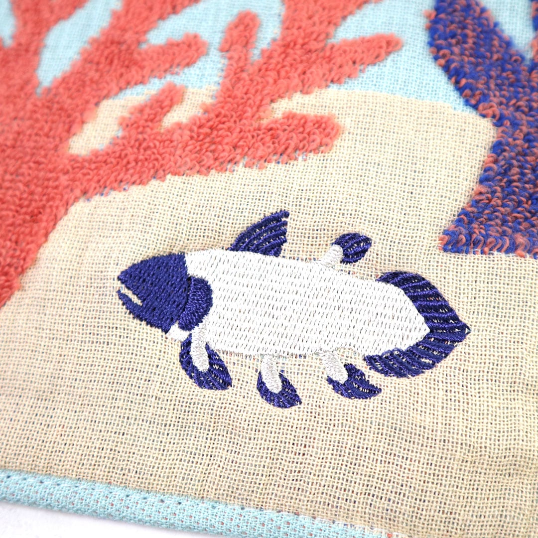 ガーゼパイルハンカチ ( ネコ / リス / シーラカンス )