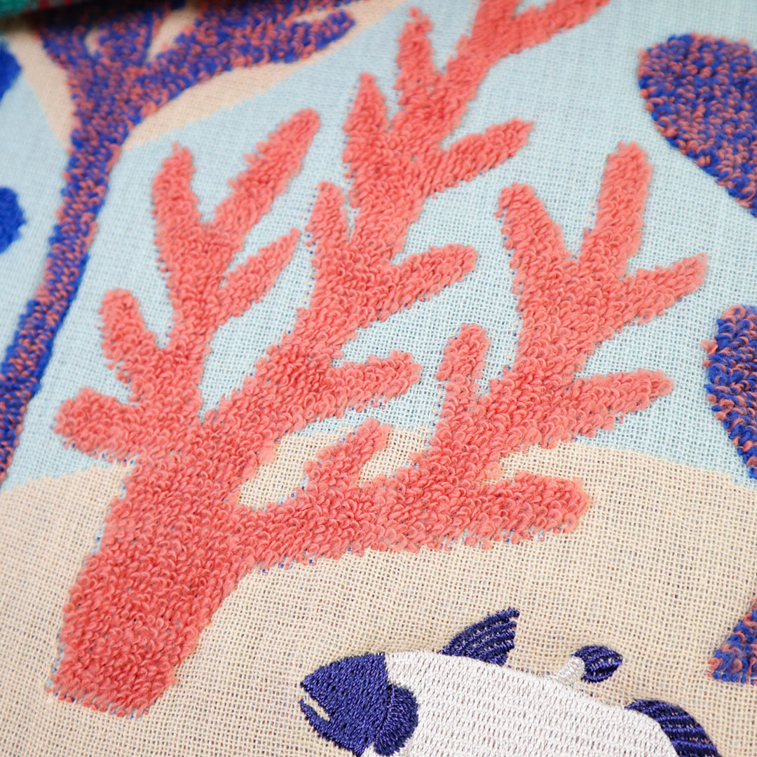 ガーゼパイルハンカチ  (  ネコ / リス / シーラカンス )